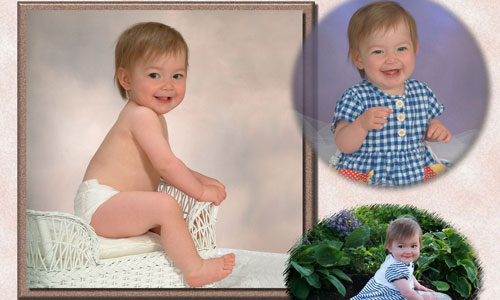 Photo montage of baby photos